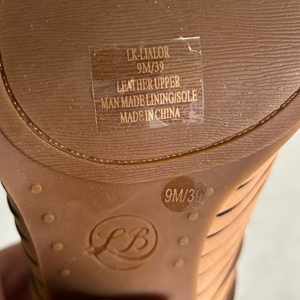 Lucky Brand Lialor Slingback Leather Open Toe Sandals 9/39 - Picture 11 of 13